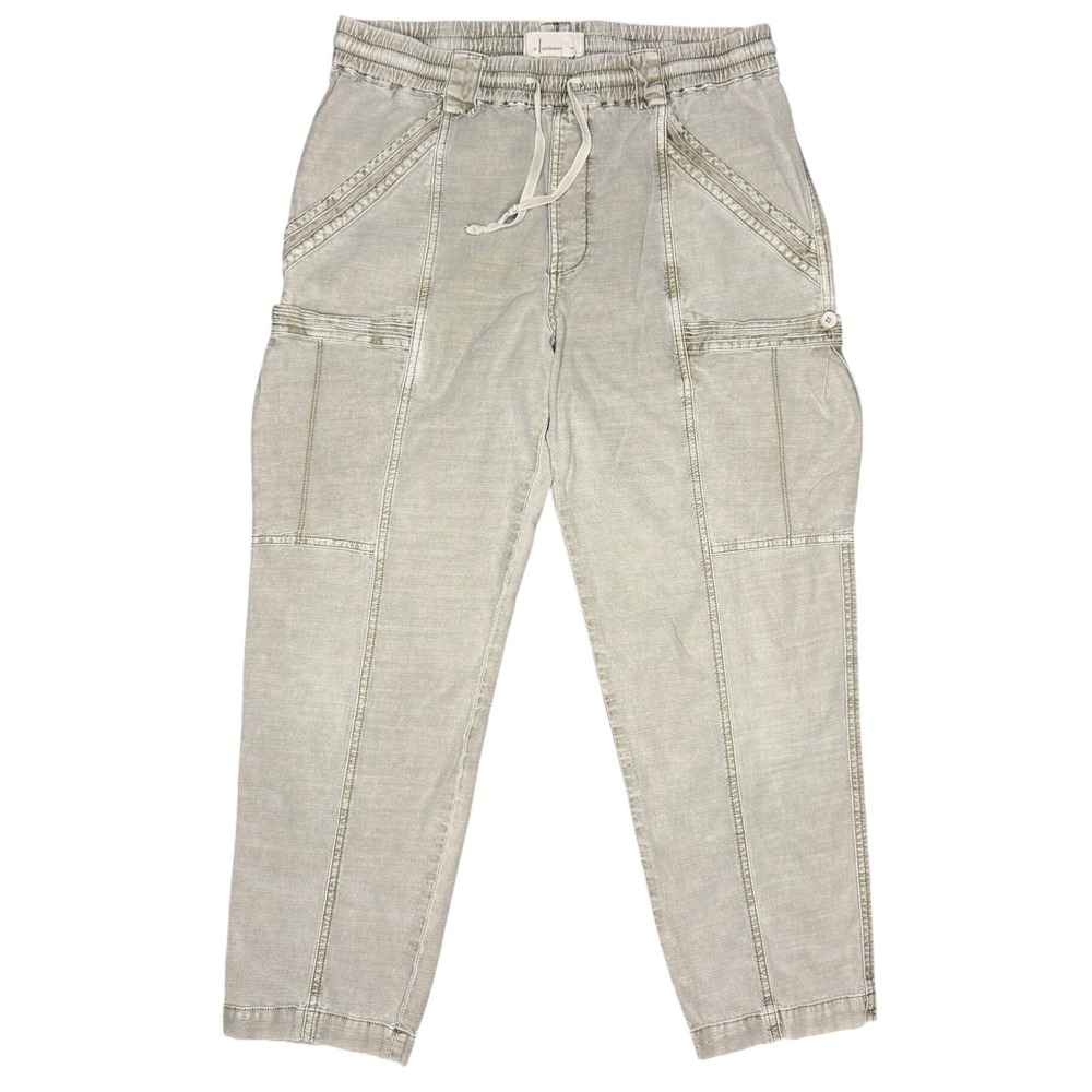 Anthropologie Tapered Cropped Cargo Pants 28 Light Olive Green *Flaw